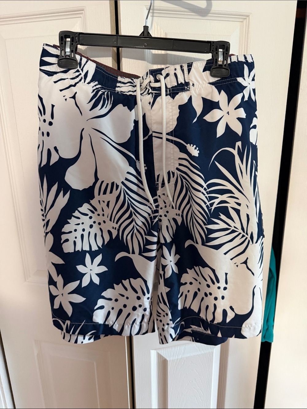 Sonoma Navy and White Tropical Swim Shorts